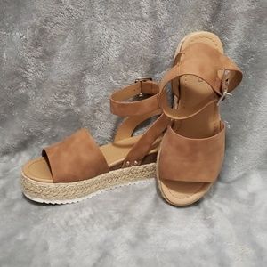 Beige Espadrille Wedges